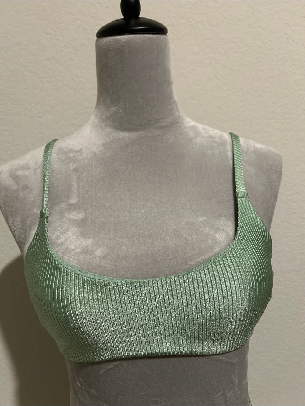 Aerie Ribbed Light Mint Green Bikini Set Small Top, XS bottom - Picture 3 of 7
